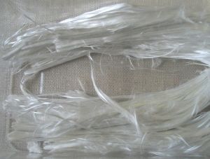 white asbestos fibres